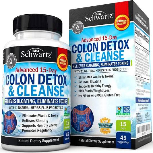15 Day Cleanse - Extra Strength Formula - superior colon detox- 11 herbs to assist the elimination of waste and toxins